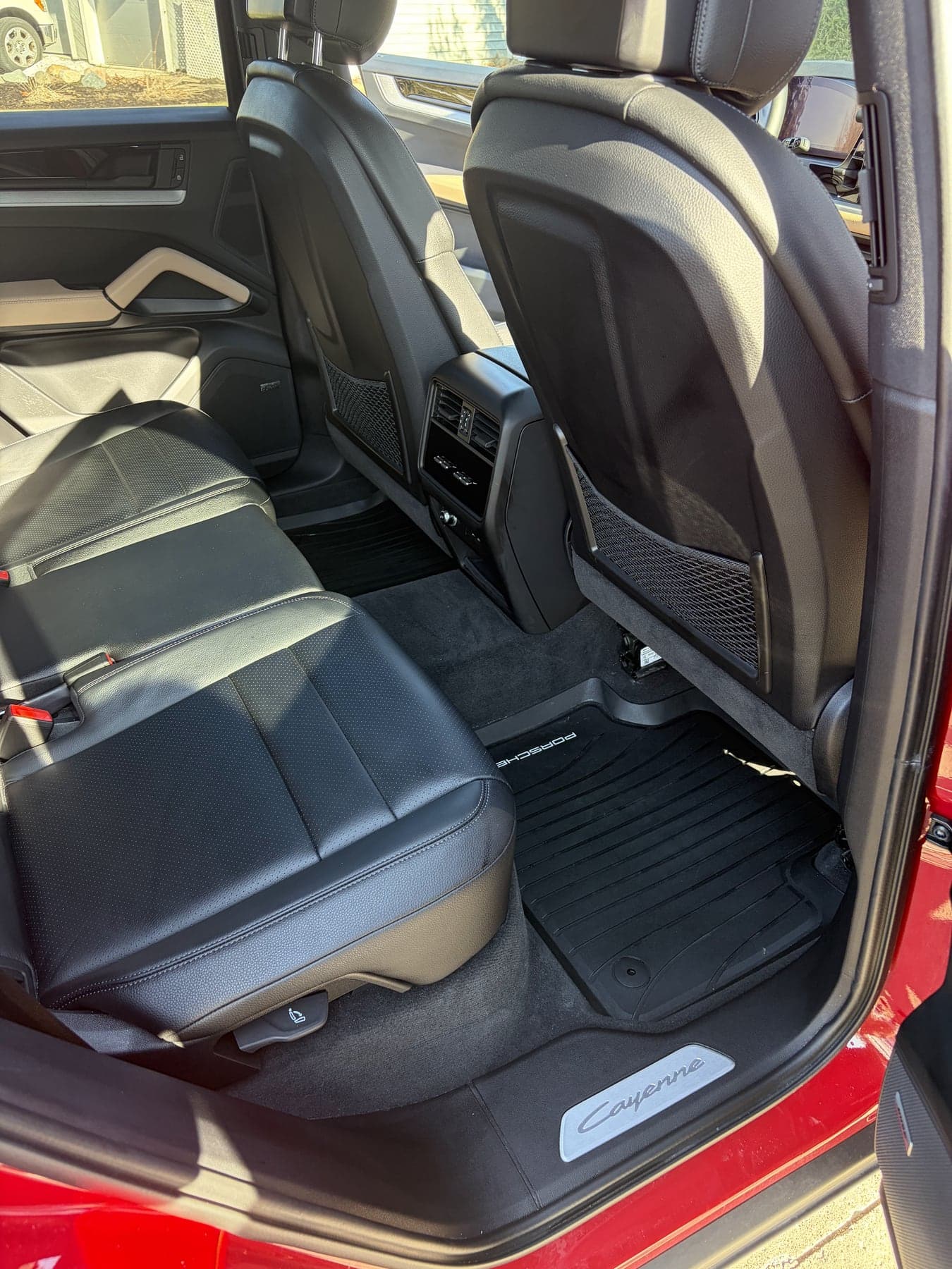 Porsche Cayenne rear seat floor and mats cleaned